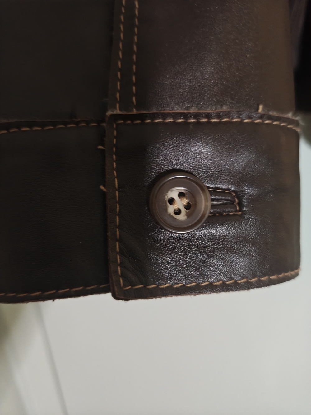 Vintage John paul Richard Genuine Leather Women's Blazer Jacket Deep Brown - Picture 7 of 10